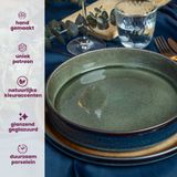 Cosy & Trendy - Quintana - Serviesset - Groen - Aardewerk - 18-delig voor 6 Personen