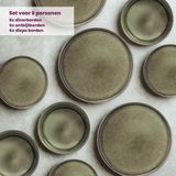 Cosy & Trendy - Quintana - Serviesset - Groen - Aardewerk - 18-delig voor 6 Personen
