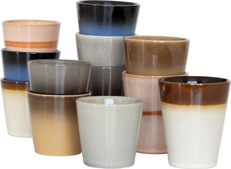 Studio Tavola - Koffieset Earth - Bekers & Koffiekopjes - 12 Stuks - Aardewerk