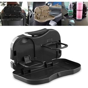 Auto Achterbank Organizer - Opvouwbaar - Zwart - Eettafel voor Drankjes en Maaltijden