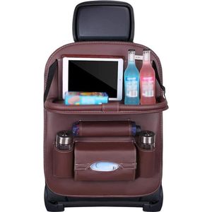 Luxe Auto Organizer met Tablet Houder Autostoel Organiser Achterbank Eettafel Ipad houder voor Kinderen – Coffee
