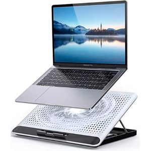 Laptop Cooler – Standaard met Ventilator – tot 17 Inch – Verstelbaar – Laptop Koeler - Laptop Cooling Pad Q5 Fan