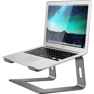 Laptopstandaard – Laptopstand – Laptophouder – Laptop Steun – Bureau - Statief – Laptopverhoger – Laptoprek - Macbook Air Pro Standaard – Aluminium LB-562 – Grijs