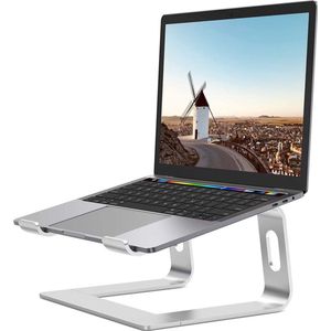 Laptopstandaard – Laptopstand – Laptophouder – Laptop Steun – Bureau - Statief – Laptopverhoger – Laptoprek - Macbook Air Pro Standaard – Aluminium LB-562 – Zilver