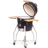 Yakiniku - Kamado - Medium - 16Inch - Inclusief Onderstel En Zijtafels - Houtskool - Kamado Grill - 41cm Grilloppervlak