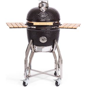 Yakiniku - Kamado - Medium - 16Inch - Inclusief Onderstel En Zijtafels - Houtskool - Kamado Grill - 41cm Grilloppervlak