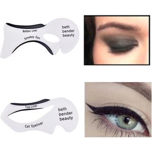 GEAR 3000® Eyeliner stempel - stamp - stencil - wing - sjabloon - smokey eyes - herbruikbaar 2 stuks