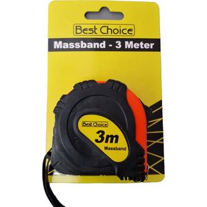 GEAR3000® Gereedschap - Rolmaat - 3 m - Rubberen Grip - Bevestiging Clip