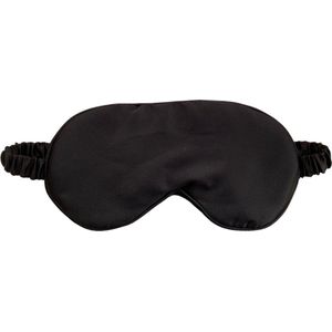 Zijden Slaapmasker Zwart - Super Soft – Reismasker – Vliegtuig Masker