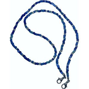 Mondkapjes koord - Glaskralen -Bohemian Blue by Eyezoo®