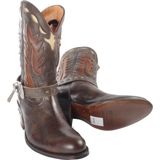 Sendra - 10845 - Enkellaarsjes - Cognac - Rundleder - Vierkante Neus