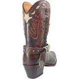 Sendra - 10845 - Enkellaarsjes - Cognac - Rundleder - Vierkante Neus