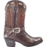 Sendra - 10845 - Enkellaarsjes - Cognac - Rundleder - Vierkante Neus