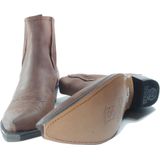 Sendra Boots 2581 Cuervo Bruin Handgemaakt Cowboy Western Heren Enkel Laars Spitse Neus Lederen Zool Sierstiksels op de Wreef Elastiek Sluiting Echt Leer Maat 44