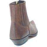 Sendra Boots 2581 Cuervo Bruin Handgemaakt Cowboy Western Heren Enkel Laars Spitse Neus Lederen Zool Sierstiksels op de Wreef Elastiek Sluiting Echt Leer Maat 44
