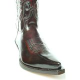 Sendra Boots 2073 Cuervo Florentic Bordeaux Dames Heren Laarzen Handgemaakt Cowboy Western Boots Leren Zool Spitse Neus Schuine Hak Glanzend Echt Leer