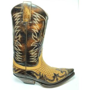 Sendra - 3241 Trenzado Cuervo - Cowboylaarzen - Bruin - Leer