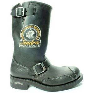 Sendra - 3565-01 - Biker Boots - Zwart - Leer - Stalen Neus