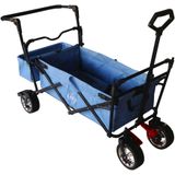 AXI AB210 Opvouwbare Bolderwagen in Blauw - Bolderkar met dak, tas, rem en duwstang - Max. 80kg - Metaal