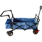 AXI AB210 Opvouwbare Bolderwagen in Blauw - Bolderkar met dak, tas, rem en duwstang - Max. 80kg - Metaal