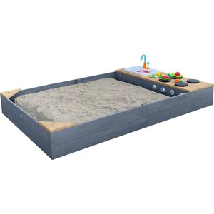 Houten zandbak met deksel 75 x 140 cm