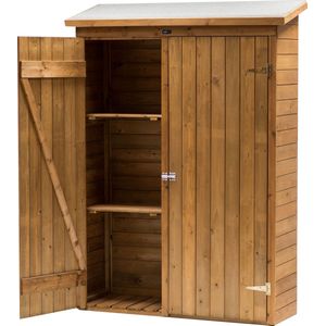 Olivier Gartenschrank aus Holz 131 x 180 cm - Braun