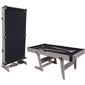 Cougar Hustle XL Pooltafel 6ft inklapbaar eiken / zwart Inklapbare biljarttafel incl. accessoires