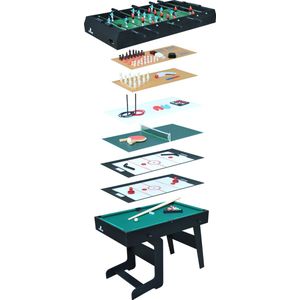 Cougar All-in-One / 16-in-1 Multi Speeltafel In Zwart Opklapbaar Multifunctionele Speltafel Incl. Accessoires