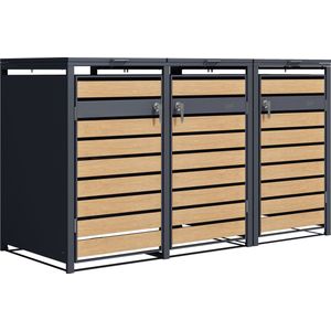 Lucas Metal Garbage Bin Shed XL - 3 x 240 L