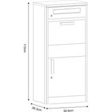 AXI - Levi - Pakketbrievenbus - Antraciet/Houtlook - Metaal