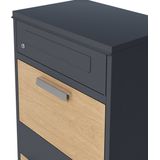 AXI - Levi - Pakketbrievenbus - Antraciet/Houtlook - Metaal