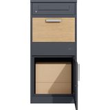 AXI - Levi - Pakketbrievenbus - Antraciet/Houtlook - Metaal