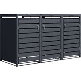 AXI Lucas - Metalen Containerombouw - Antraciet - Geschikt voor 3 Afvalcontainers