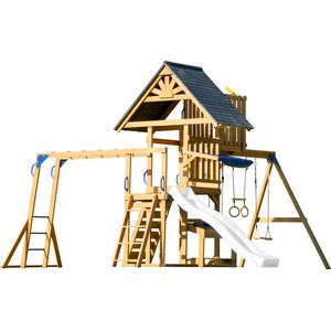AXI - Mitch - Speeltoestel - Groen - Hout - Met Dubbele Schommel en Trapeze