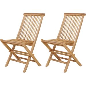 AXI Jules Stoelen Teak opklapbaar Bruin – Set 2 stuks