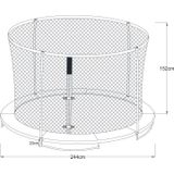 AXI Boston Trampoline met veiligheidsnet Ø 244 cm Groen - Inground - Onground op palen - Rond 8ft