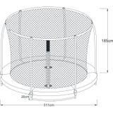 AXI Boston Trampoline met veiligheidsnet Ø 305 cm Zwart - Inground & Onground op palen - Rond 10ft