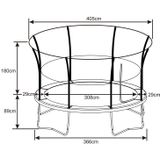 AXI Denver Trampoline met veiligheidsnet Ø 366 cm Groen - Onground op palen - Rond 12ft