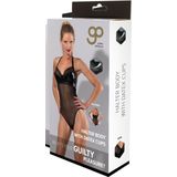 Transparante Halterbody met Datex Cups Guilty Pleasure - - XL