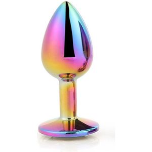 Dream Toys - Gleaming Love - Aluminium buttplug met siersteen - Medium