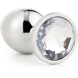 Dream Toys - Aluminium Anaalplug met Siersteen Small Gleaming Love  - Zilver