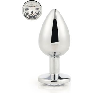 Zilveren Buttplug Gleaming - L