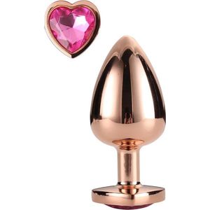 Gouden Buttplug met Roze Hart