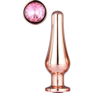 Dream Toys - Gleaming Love Rose Gold Pleasure Plug met Siersteen - M