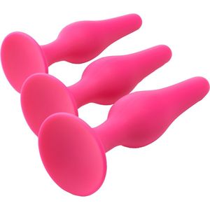 Dream Toys - Flirts set 3 Anaalpluggen In 3 Maten met Zuignap