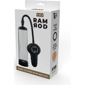 Dream Toys - Ramrod automatisch penispomp met digitale drukmeter - Zwart