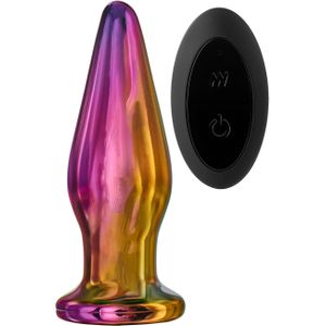 Dream Toys - Glamour Glass - Remote vibe tapered plug - Glazen vibrerende buttplug