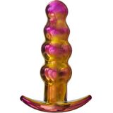 Dream Toys Glamour Glass Remote Beaded anale vibrator rainbow 13,5 cm