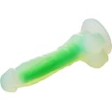 RADIANT SOFT SILICONE GLOW IN THE DARK DILDO SMALL GREEN