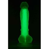 RADIANT SOFT SILICONE GLOW IN THE DARK DILDO SMALL GREEN